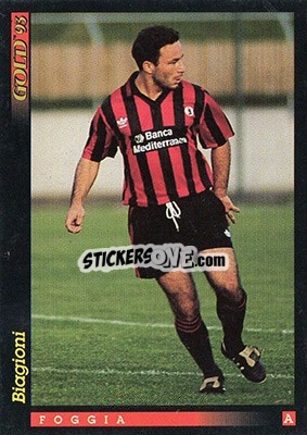 Sticker O. Biagioni - GOLD Calcio 1992-1993 n. 54 - Score
