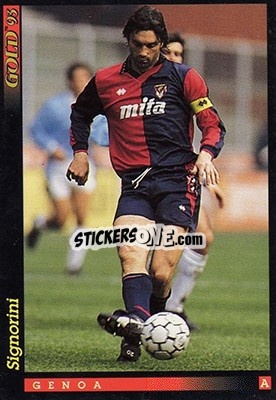 Cromo G. Signorini - GOLD Calcio 1992-1993 - Score
