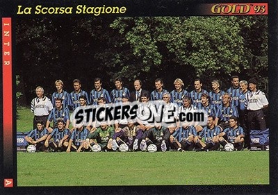 Sticker La scorsa stagione - GOLD Calcio 1992-1993 n. 65 - Score