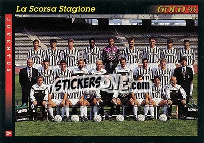 Figurina La scorsa stagione - GOLD Calcio 1992-1993 - Score