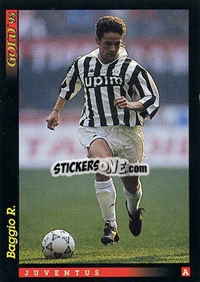 Sticker R. Baggio - GOLD Calcio 1992-1993 n. 80 - Score