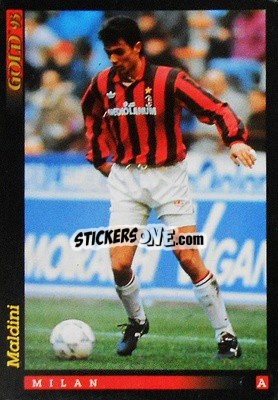 Sticker P. Maldini - GOLD Calcio 1992-1993 n. 95 - Score