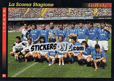 Sticker La scorsa stagione - GOLD Calcio 1992-1993 n. 101 - Score