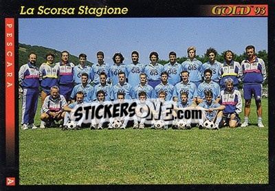 Sticker La scorsa stagione - GOLD Calcio 1992-1993 n. 119 - Score