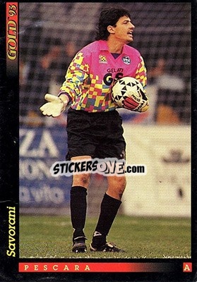 Sticker M. Savorani - GOLD Calcio 1992-1993 n. 121 - Score