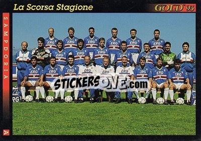 Sticker La scorsa stagione - GOLD Calcio 1992-1993 n. 137 - Score