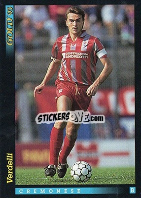 Sticker C. Verdelli - GOLD Calcio 1992-1993 n. 185 - Score