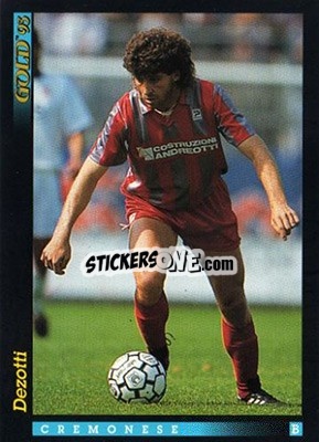 Sticker G. A. Dezotti - GOLD Calcio 1992-1993 n. 186 - Score
