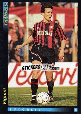 Sticker S. Vignini - GOLD Calcio 1992-1993 n. 190 - Score