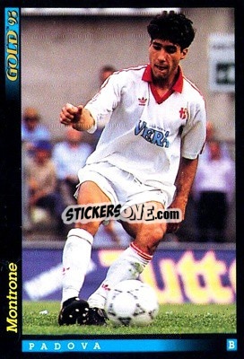 Sticker A. Montrone - GOLD Calcio 1992-1993 n. 201 - Score