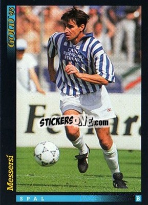 Sticker A. Messersi - GOLD Calcio 1992-1993 n. 213 - Score