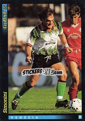 Sticker F. Simonini - GOLD Calcio 1992-1993 n. 222 - Score