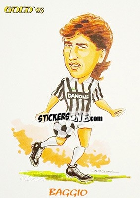Sticker D. Baggio - GOLD Calcio 1992-1993 n. 229 - Score