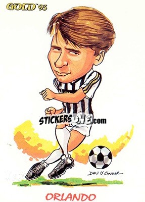 Sticker A. Orlando - GOLD Calcio 1992-1993 n. 253 - Score