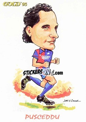 Sticker V. Pusceddu - GOLD Calcio 1992-1993 n. 262 - Score