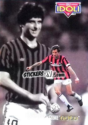 Sticker F. Baresi / G. Rivera - GOLD Calcio 1992-1993 n. 282 - Score