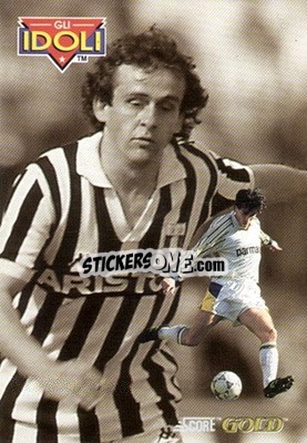 Cromo A. Melli / M. Platini - GOLD Calcio 1992-1993 n. 287 - Score