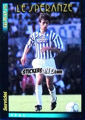 Sticker C. Servidei - GOLD Calcio 1992-1993 n. 300 - Score