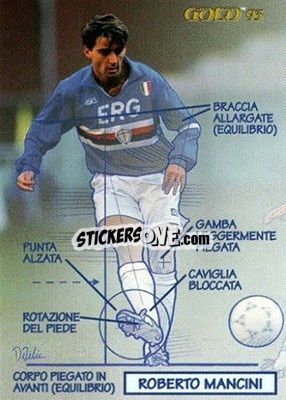 Sticker R. Mancini - GOLD Calcio 1992-1993 n. 304 - Score