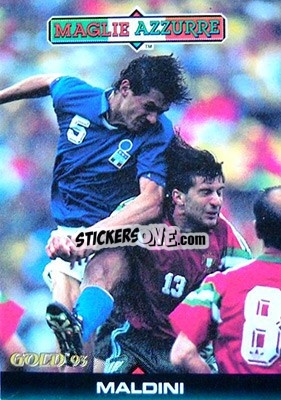 Sticker P. Maldini - GOLD Calcio 1992-1993 n. 309 - Score