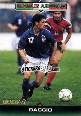 Sticker R. Baggio - GOLD Calcio 1992-1993 n. 316 - Score