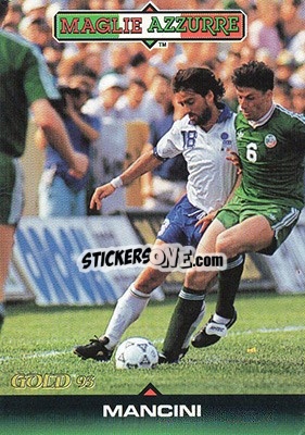 Sticker R. Mancini - GOLD Calcio 1992-1993 n. 323 - Score
