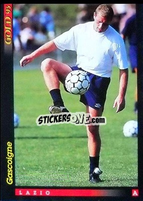 Sticker P. Gascoigne - GOLD Calcio 1992-1993 - Score