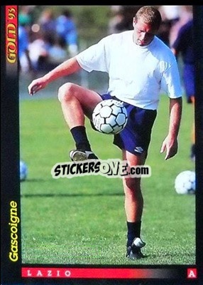 Sticker P. Gascoigne - GOLD Calcio 1992-1993 n. u2 - Score