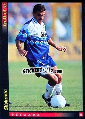 Sticker B. Sliskovic - GOLD Calcio 1992-1993 n. u8 - Score