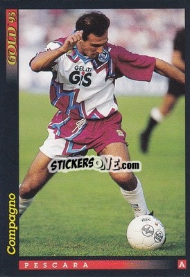Sticker G. Compagno - GOLD Calcio 1992-1993 n. u43 - Score