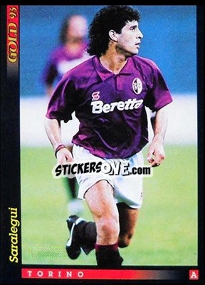 Figurina M. Saralegui - GOLD Calcio 1992-1993 - Score