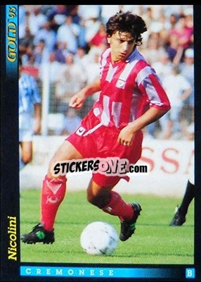Sticker E. Nicolini - GOLD Calcio 1992-1993 n. u59 - Score