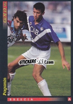 Sticker M. Paganin - GOLD Calcio 1992-1993 n. u76 - Score