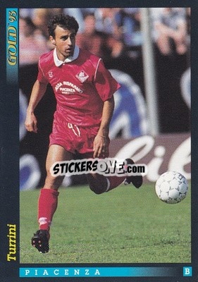 Sticker F. Turrini - GOLD Calcio 1992-1993 n. u90 - Score