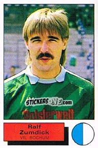 Cromo Ralf Zumdick - German Football Bundesliga 1985-1986 - Panini