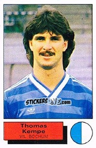 Cromo Thomas Kempe - German Football Bundesliga 1985-1986 - Panini