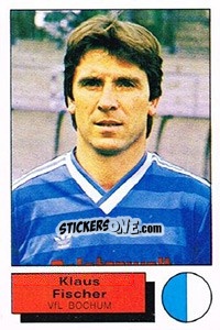 Cromo Klaus Fischer - German Football Bundesliga 1985-1986 - Panini