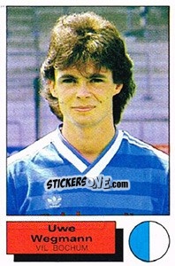 Cromo Uwe Wegmann - German Football Bundesliga 1985-1986 - Panini