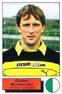 Sticker Dieter Burdenski - German Football Bundesliga 1985-1986 - Panini