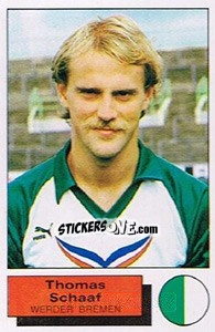 Cromo Thomas Schaaf - German Football Bundesliga 1985-1986 - Panini