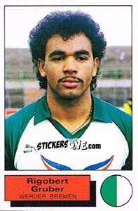 Sticker Rigobert Gruber - German Football Bundesliga 1985-1986 - Panini