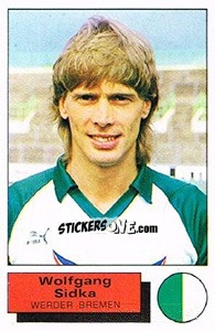 Cromo Wolfgang Sidka - German Football Bundesliga 1985-1986 - Panini