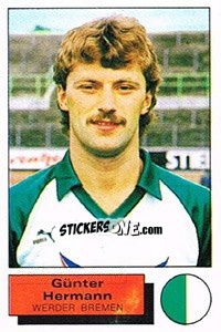 Sticker Gunter Hermann - German Football Bundesliga 1985-1986 - Panini
