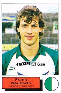 Sticker Frank Neubarth - German Football Bundesliga 1985-1986 - Panini