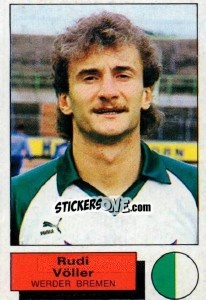 Sticker Rudi Voller - German Football Bundesliga 1985-1986 - Panini