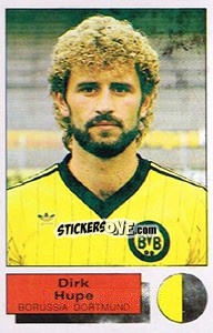 Sticker Dirk Hupe - German Football Bundesliga 1985-1986 - Panini