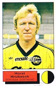 Sticker Horst Hrubesch - German Football Bundesliga 1985-1986 - Panini