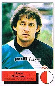 Cromo Uwe Greiner - German Football Bundesliga 1985-1986 - Panini