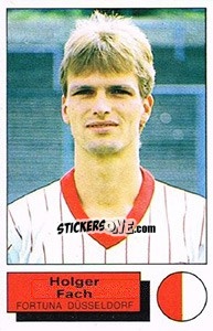 Cromo Holger Fach - German Football Bundesliga 1985-1986 - Panini