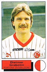 Sticker Dietmar Grabotin - German Football Bundesliga 1985-1986 - Panini